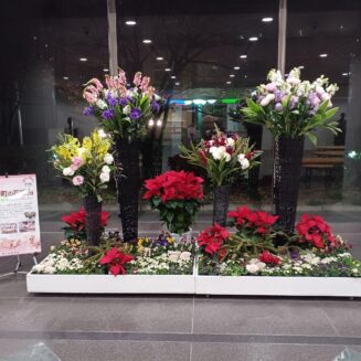 神戸の花による街の彩ガーデン（12月、神戸市役所ロビー）